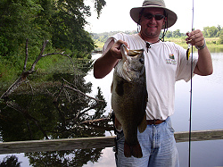 David Carlisle with 10 lb 4 oz bass from Bar-D